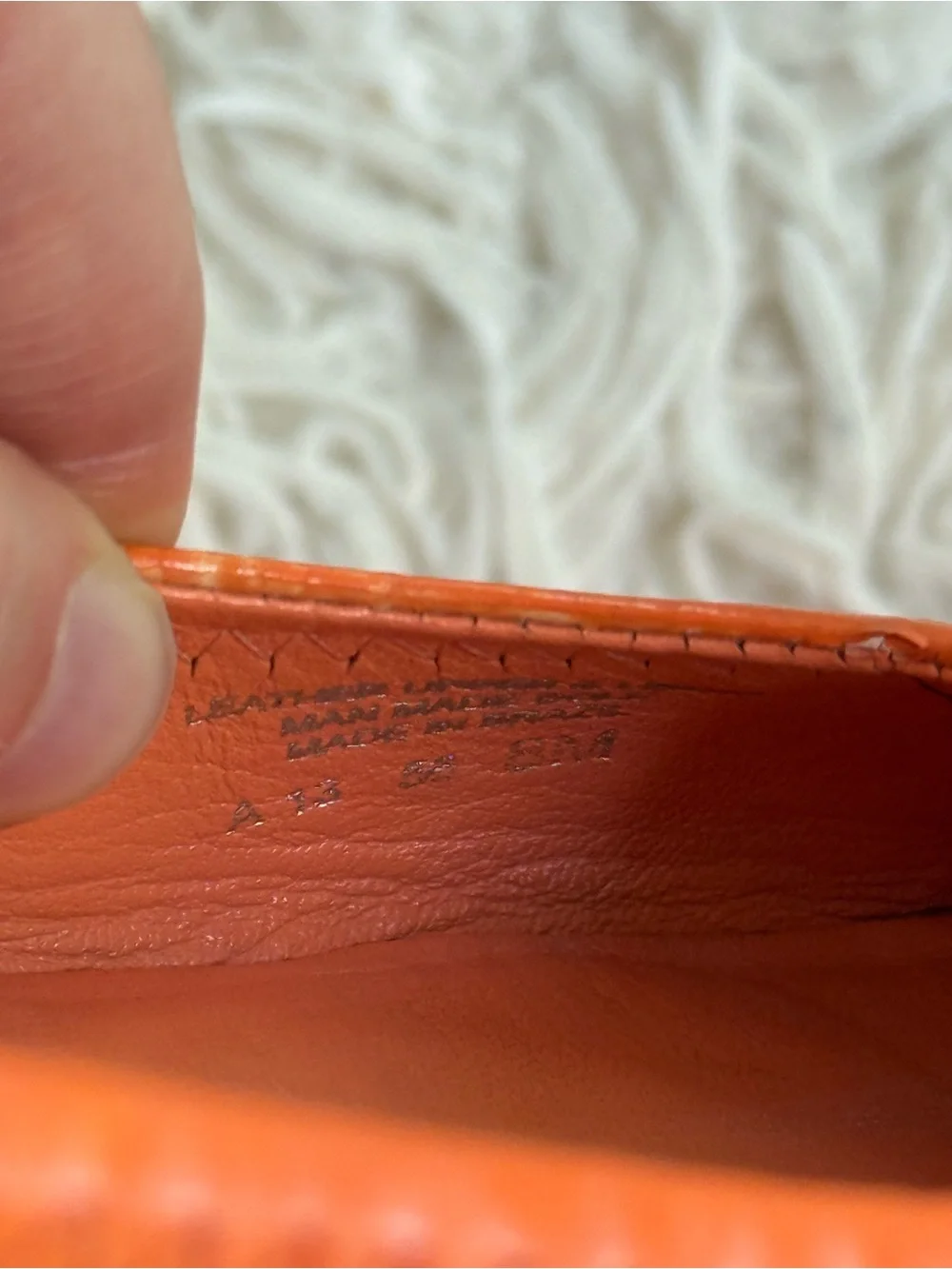 Tory Burch Reva Orange Leather Ballet Flats Size 8
